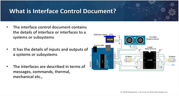 Developing an Interface Control Document with MapleMBSE