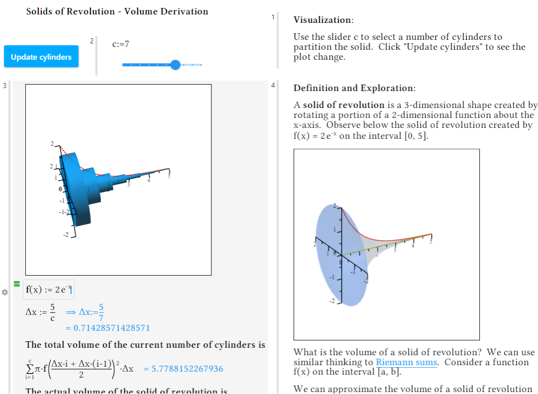 Example: Volume of Solids of Revolution